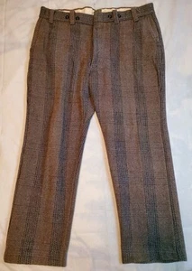 Pantalones de trabajo de caza de lana a rayas grises a cuadros Arctic By Commander de colección para hombre 40x29 - Imagen 1 de 7