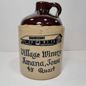 Vintage Steinzeug Topf Krug 4/5 Quart, Dorf Weingut Wein, Amana, Iowa 1970er  - Bild 1 von 8