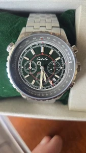 Cadola Volaron Chronograph Men's Watch Green w/ Box/Tags (CD-1009-44) MSRP $370 - Picture 1 of 7