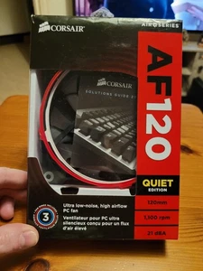 Corsair AF120 Case Fans 120mm 1,100rpm 21dba 2012 Boxed 12v 120mm×25mm - Afbeelding 1 van 8