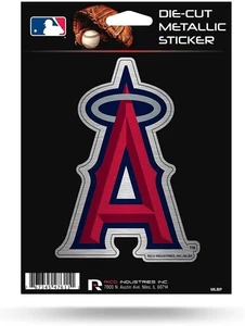 Los Angeles Angels 5 Inch Decal Sticker, Metallic Chrome Shimmer Design, Full... - Picture 1 of 1