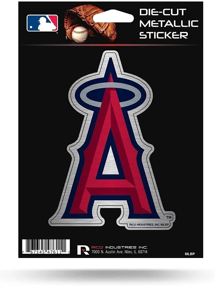 Los Angeles Angels 5 Inch Decal Sticker, Metallic Chrome Shimmer Design, Full... - Image 1 of 1