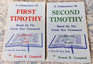 Ernest R. Campbell BIBLE COMMENTARY of 1st & 2nd Timothy Lot of 2 Paperbacks! - Picture 1 of 16