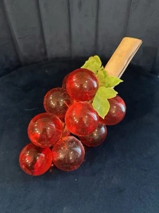 Vintage MCM Lucite Acryl Traube Cluster Mid Century Modern Rot 9" - Bild 1 von 6