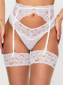Ann Summers Sexy Lace Suspender Belt - White - Sizes XS - XXL - Picture 1 of 5