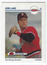 1991 Harrisburg Senators (Double-A Montreal Expos) #260 Ken Lake