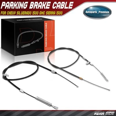 Cable de freno de estacionamiento trasero 2 piezas para Chevy Silverado 1500 GMC Sierra 1500 doble cabina Foto 1 de 4