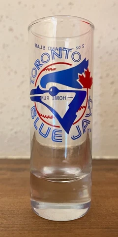Vintage Toronto Blue Jays Home Run/Grand Slam shot glass 4" Cover