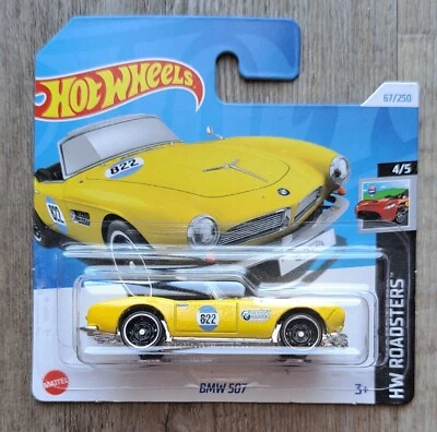 Hot Wheels, BMW 507, Error, Error, Amarillo, 822 coches coche Mattel, Matel Foto 1 de 4
