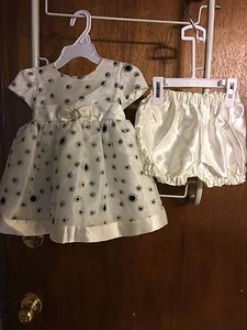 LOVE BY Special Occasions Girls Size12 Months Dress Bloomers 2PCS Outfit Glitter - Picture 1 of 5