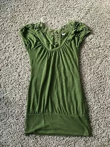 Women's energie olive green shirt - size S - Picture 1 of 3