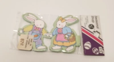 Guirnalda de papel sellada vintage Hobby Lobby Pascua NOS conejito conejo Foto 1 de 4