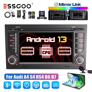 DAB+ Carplay Für Audi A4 S4 RS4 B6 B7 Autoradio Android 13 2+32G GPS RDS +Kamera - Bild 1 von 15
