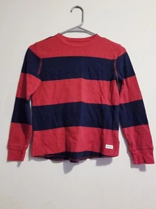Gap Boy's Long Sleeve Sz M (8-9)M Regular Thermal Shirt Navy Red Stp B/700076270 - Picture 1 of 6