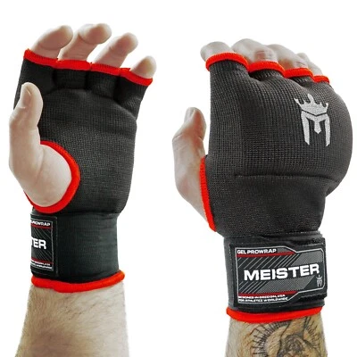 MEISTER GEL PADDED PROWRAPS Inner Hand Wrap Gloves - MMA Boxing Wrist Fight PAIR - Image 1 of 4