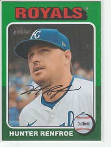Hunter Renfroe 2024 Topps Heritage High Number #592 Green Border KC Royals - Imagen 1 de 2