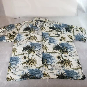 Camisa con botones blanca hawaiana OP Ocean Pacific talla XL - Imagen 1 de 8