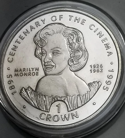🔥Rare! Marylin Monroe Coin 1996 Century of Cinema Gibraltar 1 Crown Cover
