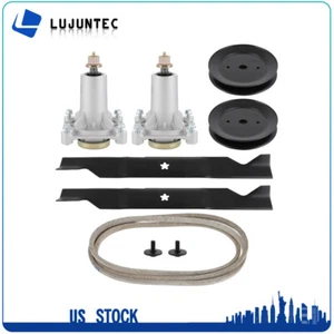 46" Blade Deck Rebuild Kit for Craftsman Husqvarna Poulan Belt Spindles Pulleys - Picture 1 of 11