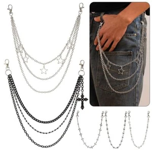 Zinc Alloy Belt Chain Tassel Punk Tassel Jeans Chain Fashion Pants Chain Man - Picture 1 of 18