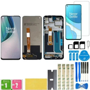 For OnePlus 1+ Nord 10 5G BE202 Full Lcd Display Touch Screen Digitizer + Frame - Picture 1 of 14