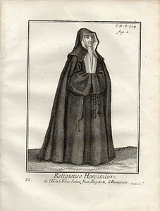 18th / HOSPITALLER NUN of THE HOTEL GOD St JOHN THE BAPTIST IN BEAUVAIS - Picture 1 of 1