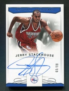 2017-18 Panini National Treasures Jerry Stackhouse Auto 60/99 - Picture 1 of 2