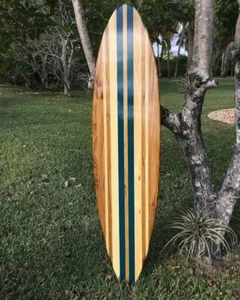 Decoración de obras de arte con tabla de surf vintage Blue Twist, decoración tropical del hogar de playa - Imagen 1 de 3