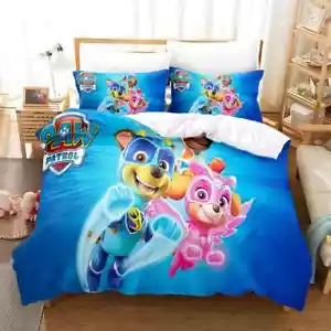 3D Paw Patrol Marshall Puppies Cartoon Duvet Quilt Cover Pillowcase Set S D Q - Picture 1 of 3