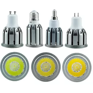 7W 9W 12W MR16 GU10 Dimmable LED Spotlight E27 E14 COB Bulb Lights 220V 12V Lamp - Picture 1 of 19
