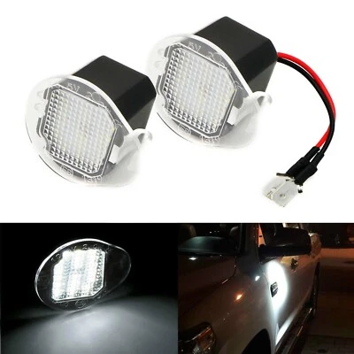 White LED Under Side Mirror Puddle Lights Accessories For 2014-up Jeep Cherokee Foto 1 de 4