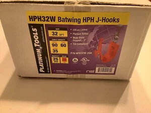 Platinum Tools HPH32-25R Box Of 25 Standard Red J-hooks New In Box - Picture 1 of 2