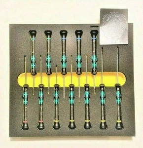 APT 05073675001+FI BK/YE Vassoio inserto schiuma con micro cacciaviti Wera set 12 pezzi - Foto 1 di 12