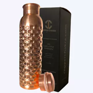 More details for pure copper water bottle 1l sustainable copper bottle,hand hammered,ideal gift
