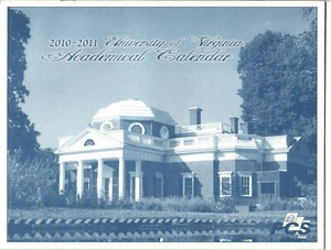 University of Virginia 2010 - 2011 Academical 13 Month Calendar - Picture 1 of 2