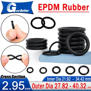 Metric O Ring EPDM Rubber - Large range of sizes 21.92- 34.42mm Thickness 2.95mm - Picture 1 of 29