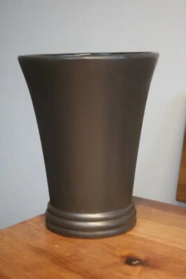 Blumentopf/Vase, Übertopf aus Keramik, braun, H 24 cm, Pflanzgefäß hoch - Bild 1 von 3