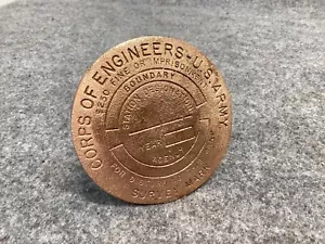 Vintage Brass U.S. Army Corp of Engineers Survey Mark Non Commissioned - Picture 1 of 10
