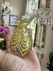 Vintage Heavy Art Glass Jack In The Pulpit Vase - Picture 1 of 10