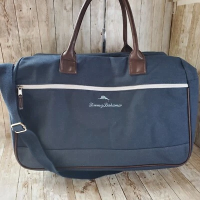 Bolso de Lona Tommy Bahama Azul/Blanco/Gimnasio/Viaje/Fin de Semana. Nuevo sin etiquetas Foto 1 de 4