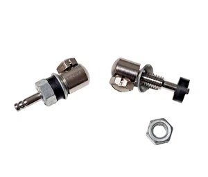 2x Classic FIAT 500 126 127 128 124 600 850 Washer Jet Chromed Wiper Nozzle Kit - Picture 1 of 3
