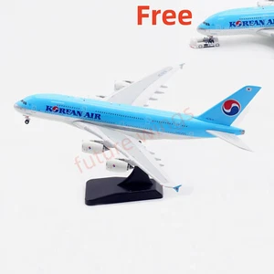 1:400 Aviation400 Korean Air A380 HL7619 Aircraft Model Free Tractor+Stand - Picture 1 of 13