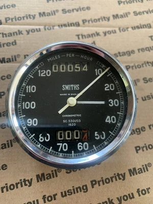 Vintage Smiths Chronometric Speedometer 5301/03 120mph 1620 BSA Triumph - Image 1 of 4
