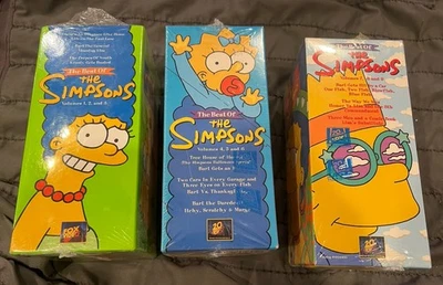 The Best of The Simpsons Vol 1-2-3-4-5-6-7-8-9 - VHS 3 Box Sets- Sealed NEW Rare - Image 1 of 4