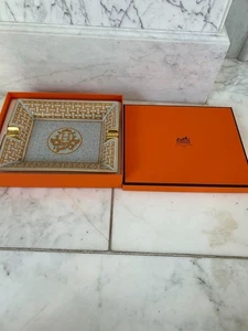 Hermes Paris Cigar Ashtray Mosaique au 24 Gold Change Tray Vide Poche with Box - Picture 1 of 9