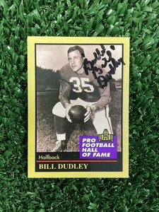 Bill Dudley 1991 Enor Pro Football H.O.F. Auto Steelers Free Shipping! - Picture 1 of 2