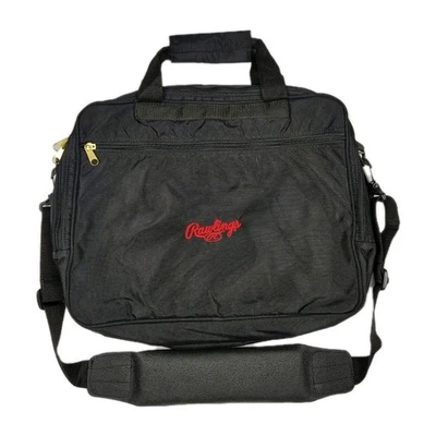 Rawlings Coach's Maletín Eslinga Correa Acolchada Bolso para Laptop Negro ~17"x13"x7" Foto 1 de 4