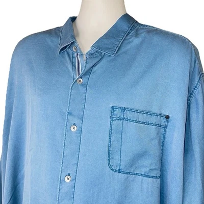 Tommy Bahama Size 3XL BIG Tahitian Twill Shirt Mambo Blue NWT $138 - Image 1 of 4
