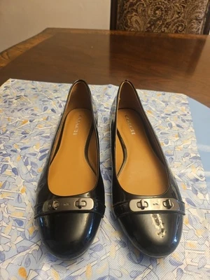 ZAPATOS PLANOS COACH MUJER CHAROL NEGRO TALLA 10 NUEVOS Foto 1 de 4
