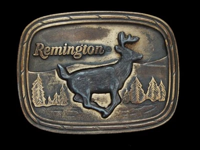 NG05165 *NOS* VINTAGE 1979 **REMINGTON (CIERVO COLA BLANCA)** PISTOLA/HEBILLA DE CAZA Foto 1 de 2